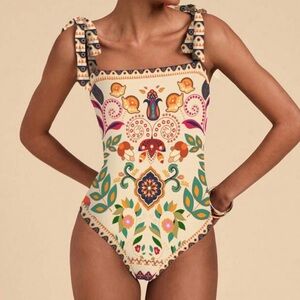Couture Gypsy Multicolor Patterned One Piece Swimsuit